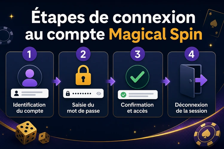 Étapes de connexion au compte Magical Spin