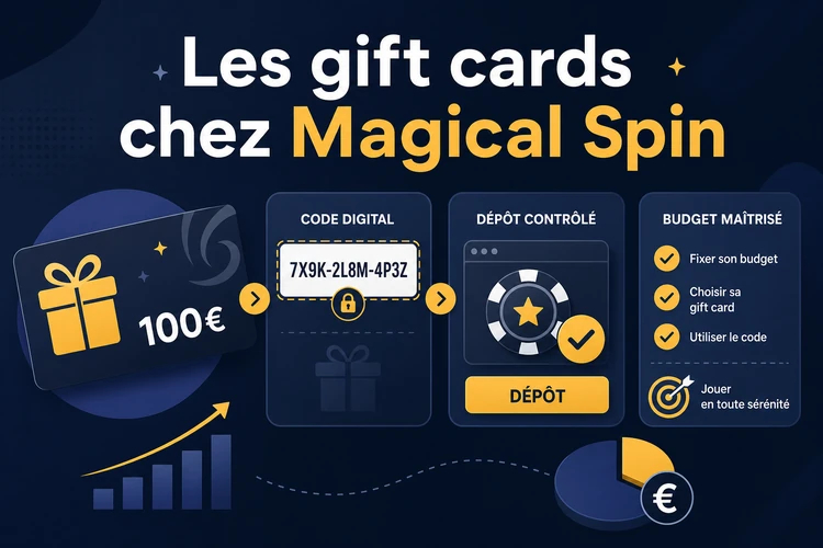Les gift cards chez Magical Spin